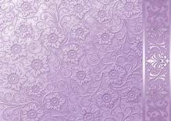 Orchid Pink Embossed Floral with Border Background