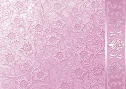 Pale Pink Embossed Floral with Border Background