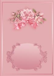 Pink Roses in a Frame Matching A5 Insert