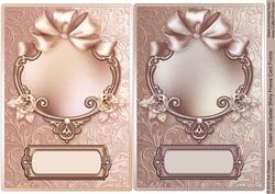 Cream and Oyster Shiny Frame Card Fronts
