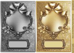 Silver and Gold Shiny Frame Card Fronts