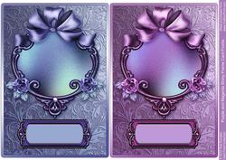 Purple and Magenta Shiny Frame Card Fronts