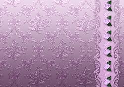 Pink Floral Spray Embossed with Floral Border