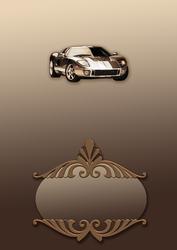 Gold Sports Car Matching A5 Insert