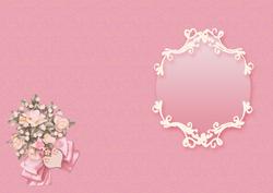 Cream Roses Bouquet in a Silver Frame Matching A5 Insert