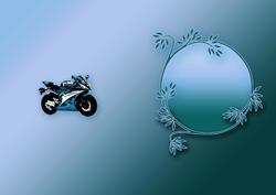 Motorbike in a Teal Frame Match A5 Insert