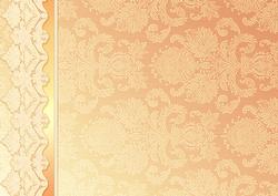 Cream Damask with Lace Matches with Cream Floral Envelope