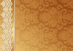 Gold Damask with Lace Matches with Cream Floral Envelope