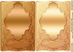 Gold and Cream Card Fronts Matches with Cream Floral Envelop