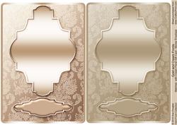 Taupe & Stone Card Fronts Match with White Floral 4 Toppers