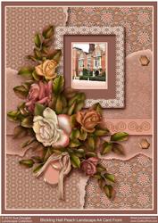 Blickling Hall Peach Landscape A4 Card Front
