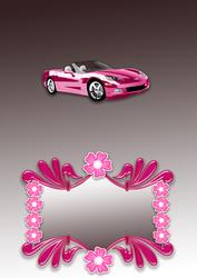 Pink Sports Car Matching A5 Insert