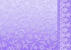 Lilac Floral Lace with Lace and Pearls Border