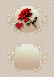 Red Roses in a Hat Box Matching A5 Insert