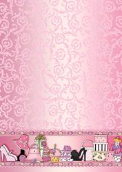 Pink Girly Accessories Backing Paper