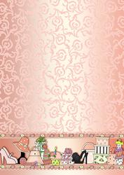 Peach Girly Accessories Backing Paper