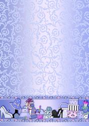 Blue Girly Accessories Backing Paper