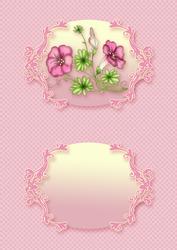 Pink Floral A5 Landscape Insert