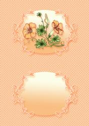 Peach Floral A5 Landscape Insert