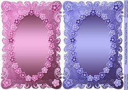 Pink and Purple Pretty Floral Card Fronts