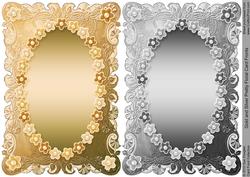 Gold and Silver Pretty Floral Card Fronts