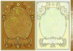 Mustard and Lemon Floral Scroll Card Fronts