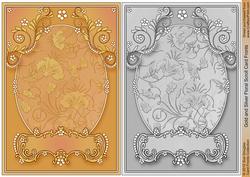 Gold and Silver Floral Scroll Card Fronts