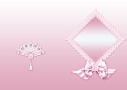 Pink Lace Fan and Doily A5 Portrait Insert