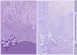 Purple and Lilac Scrapbook Style Card Fronts