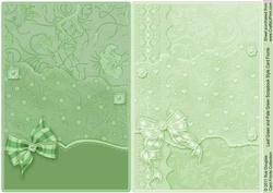 Leaf Green and Pale Green Scrapbook Style Card Fronts