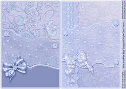 Blue and Pale Blue Scrapbook Style Card Fronts
