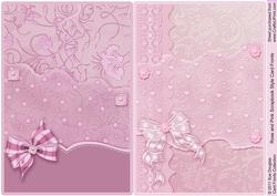 Rose and Pink Scrapbook Style Card Fronts