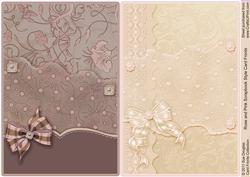 Taupe and Pale Cream Scrapbook Style Card Fronts