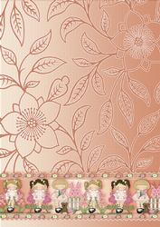 Peach Flower Girls Backing Paper