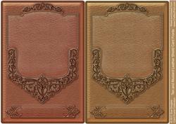 Tan and Mustard Leather Shield Card Fronts