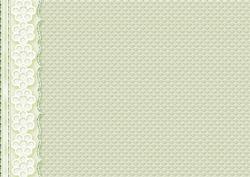 Eau De Nil Embossed with Embroidered Flower Border