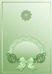 Leaf Green Scrolls and Lace Landscape A5 Insert