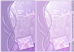 Purple and Lilac Scrapbook Style Leaves Card Fronts
