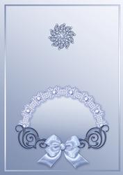 Blue Scrolls and Lace Landscape A5 Insert