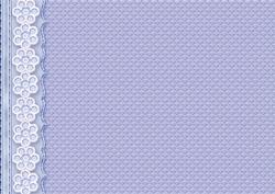 Pale Blue Embossed with Embroidered Flower Border