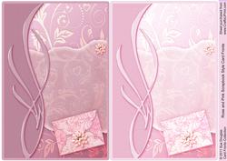 Rose and Pink Scrapbook Style Leaves Card Fronts