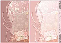 Dusky Peach and Peach Scrapbook Style Leaves Card Fronts