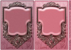 Dusky Rose and Rose Ornate Frame Card Fronts