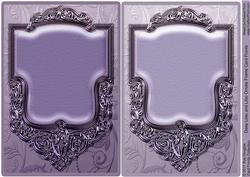Deep Lilac and Lilac Ornate Frame Card Fronts