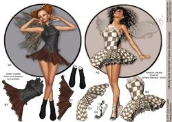 Mindy and Hannah Faerie Decoupage Duo