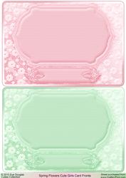 Spring Flowers Cute Girls Card Front Sheet