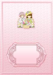 Spring Flowers Cute Girls Pink Matching A5 Insert