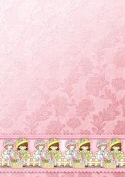 Spring Flowers Cute Girls Pink Matching Backing Paper