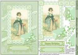 Vintage Lady 4 Decoupage