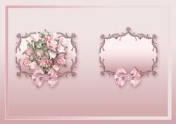Pink Floral Roses Bouquet A5 Insert